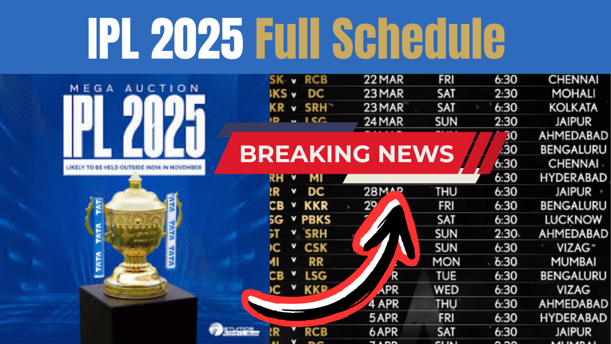 IPL 2025 Full Schedule – Match Dates, Venues & Fixtures Revealed!